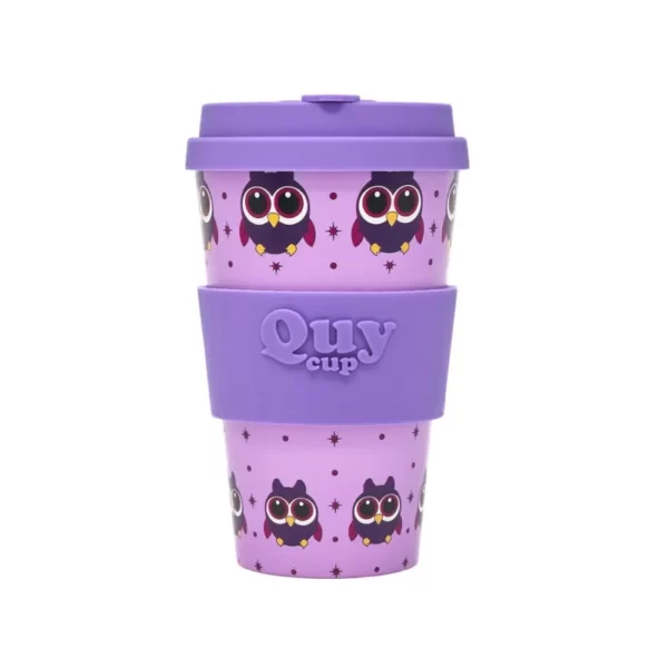 Mug de voyage Hibou en fibre de bambou QuyCup - 40cl - ETIENNE Coffee & Shop