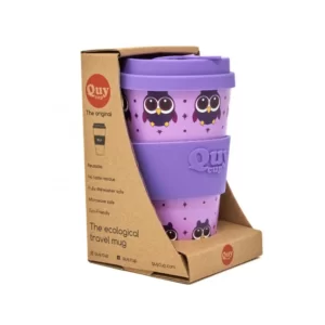 Packing mug de voyage Hibou en fibre de bambou QuyCup - 40cl - ETIENNE Coffee & Shop