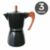 Cafetière italienne Fashion Wood Black 3 tasses - ETIENNE Coffee & Shop