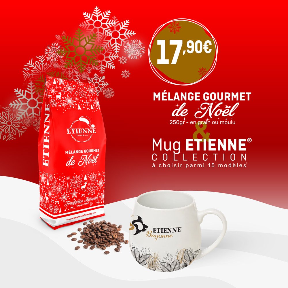 Coffret Mug XXL avec boisson et gourmandises Noël Scandinave - Wishupon