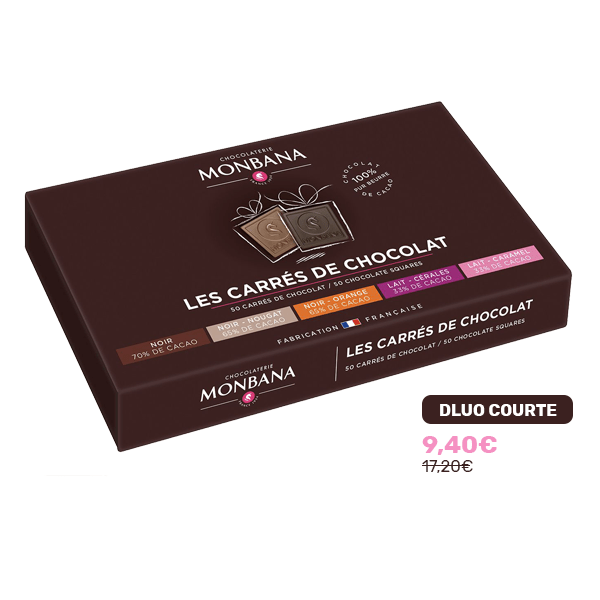 Coffret de Chocolats - Boîte de 36 Carrés de Chocolat Blanc à la Vanille à  Déguster ou