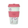 Mug de voyage Flamingo en fibre de bambou QuyCup - 40cl - ETIENNE Coffee & Shop