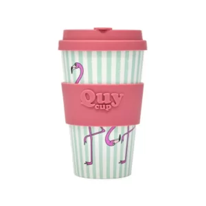 Mug de voyage Flamingo en fibre de bambou QuyCup - 40cl - ETIENNE Coffee & Shop