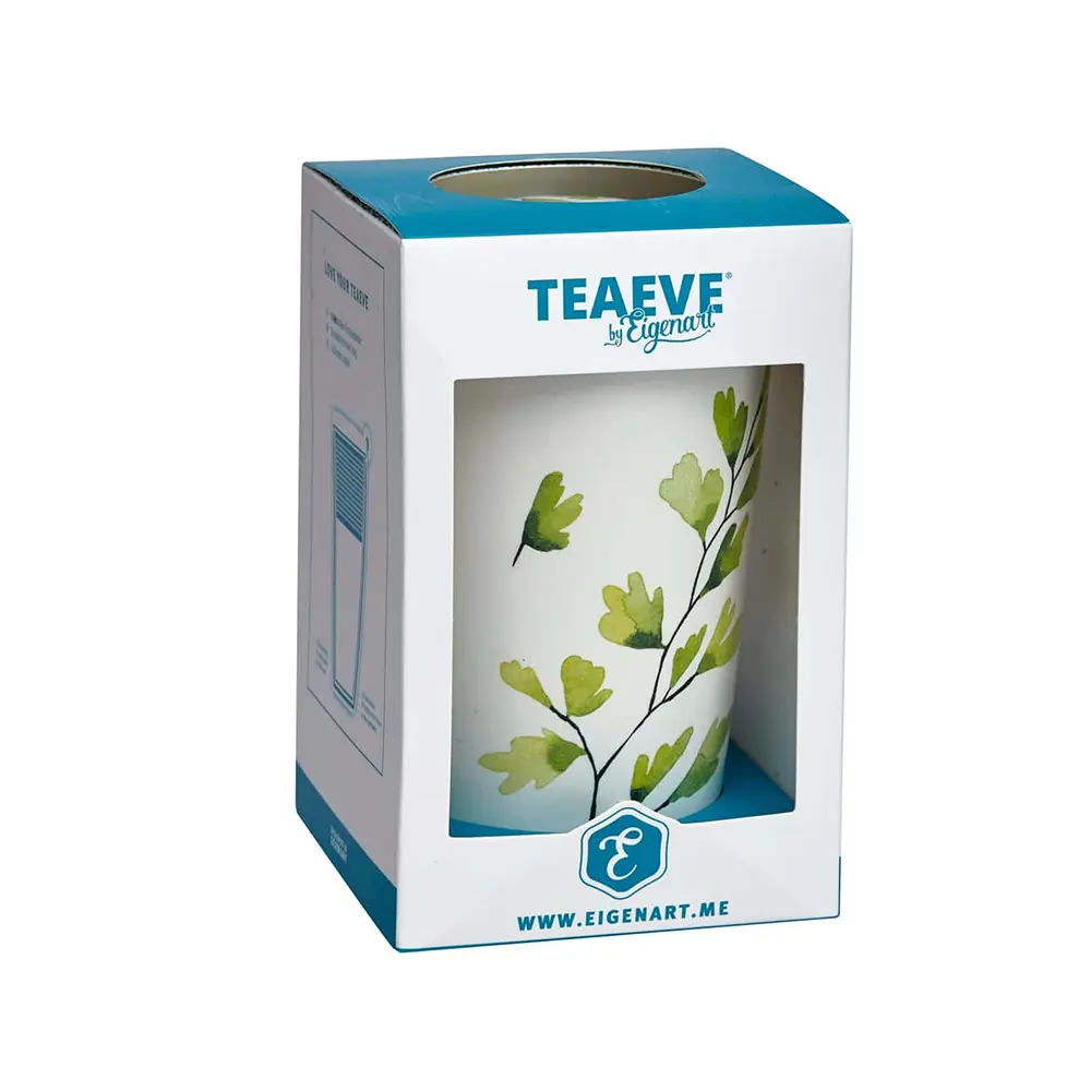 Tisanière filtre inox double paroi céramique Teaeve trees ginkgo - Escale  Sensorielle