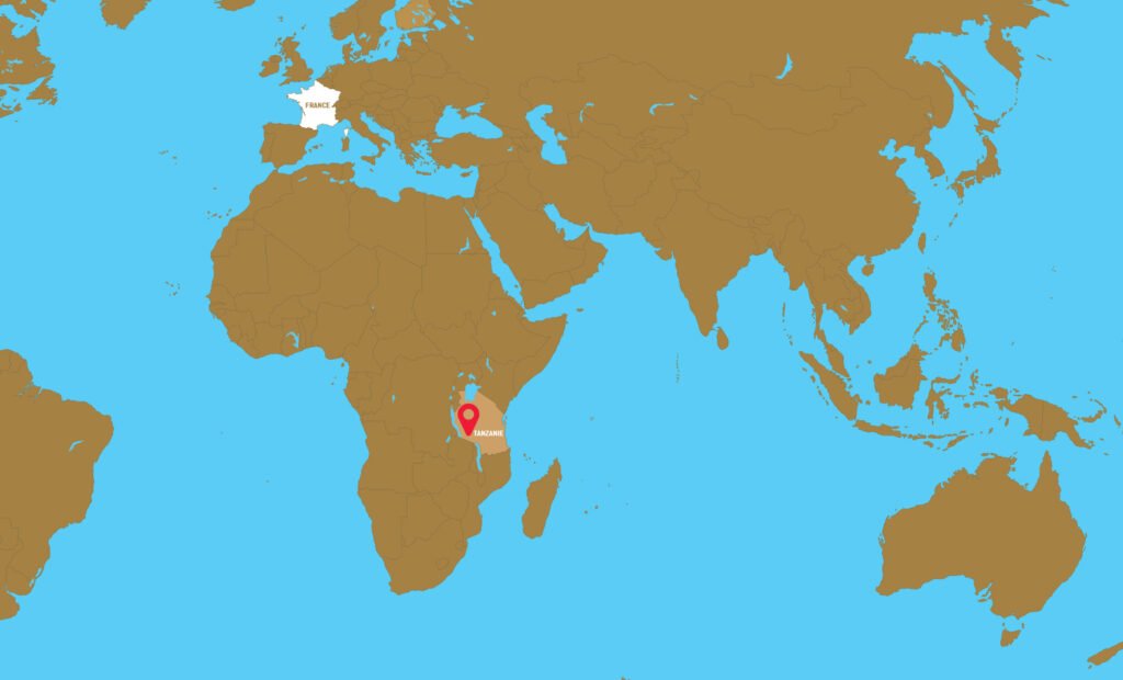 Carte de la Tanzanie