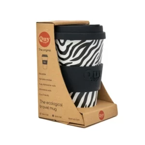 Packing mug de voyage Zebra en fibre de bambou QuyCup - 40cl - ETIENNE Coffee & Shop