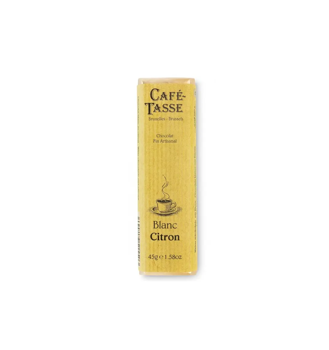 Barre de chocolat blanc et zestes de citron CAFE-TASSE - 45g