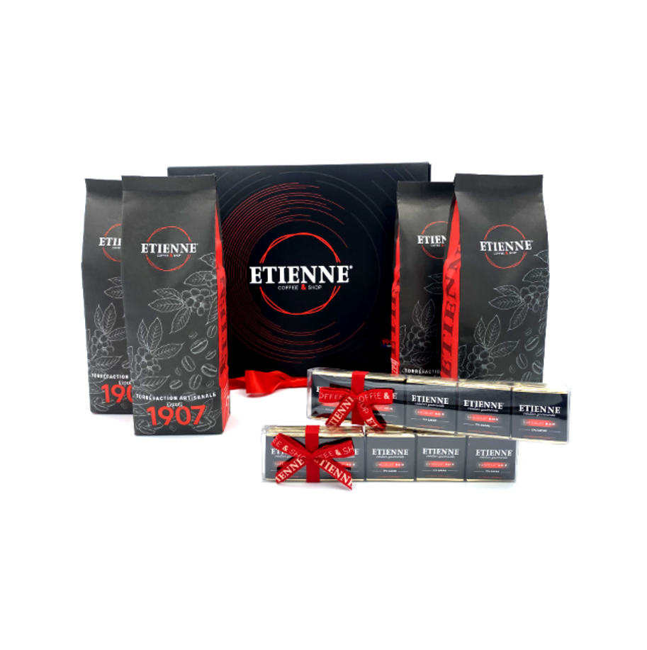 Coffret Cadeau Cafe pour Homme & Femme - Assortiment de Dégustation  Gourmand avec 5 des Meilleurs Cafés Bio & Moulu au Monde