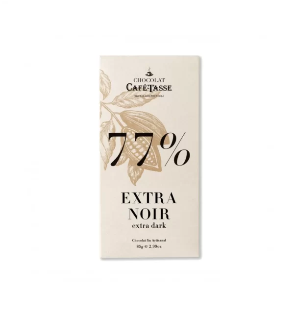 Tablette de chocolat extra noir 77%