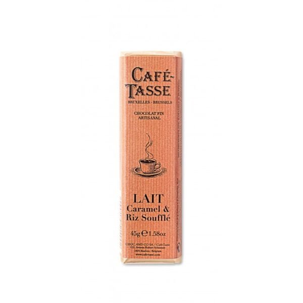 Barre de chocolat au lait Caramel & Riz soufflé CAFE-TASSE - 45g