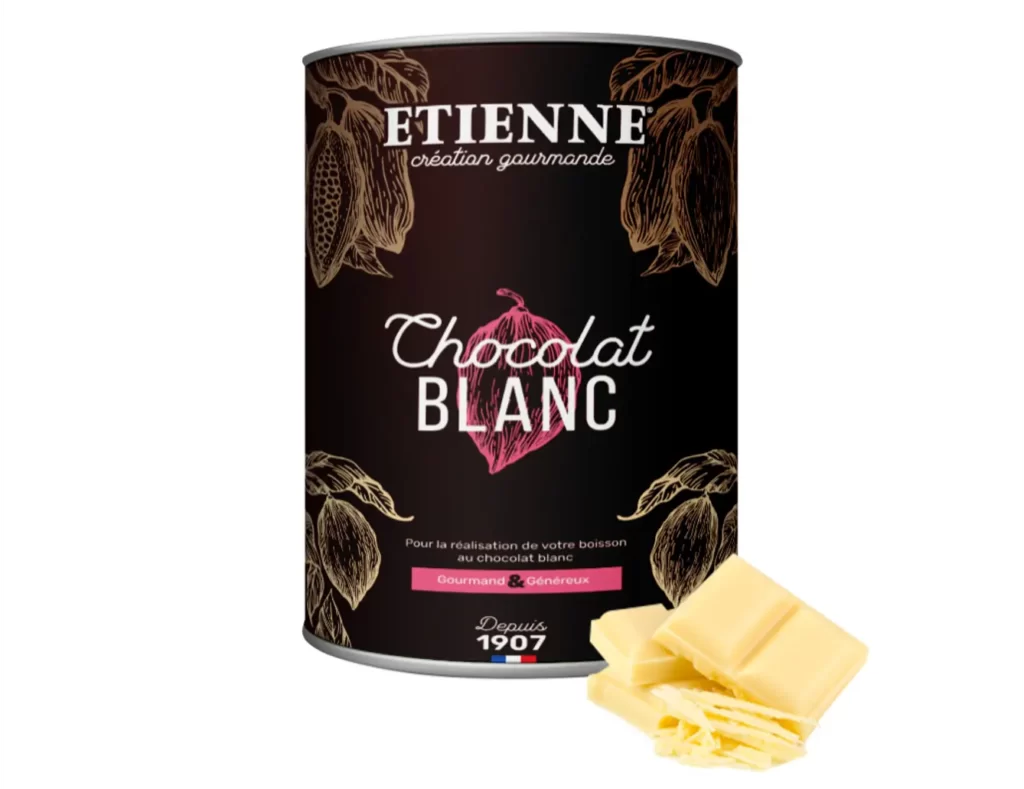 Chocolat blanc en poudre - Création gourmande ETIENNE