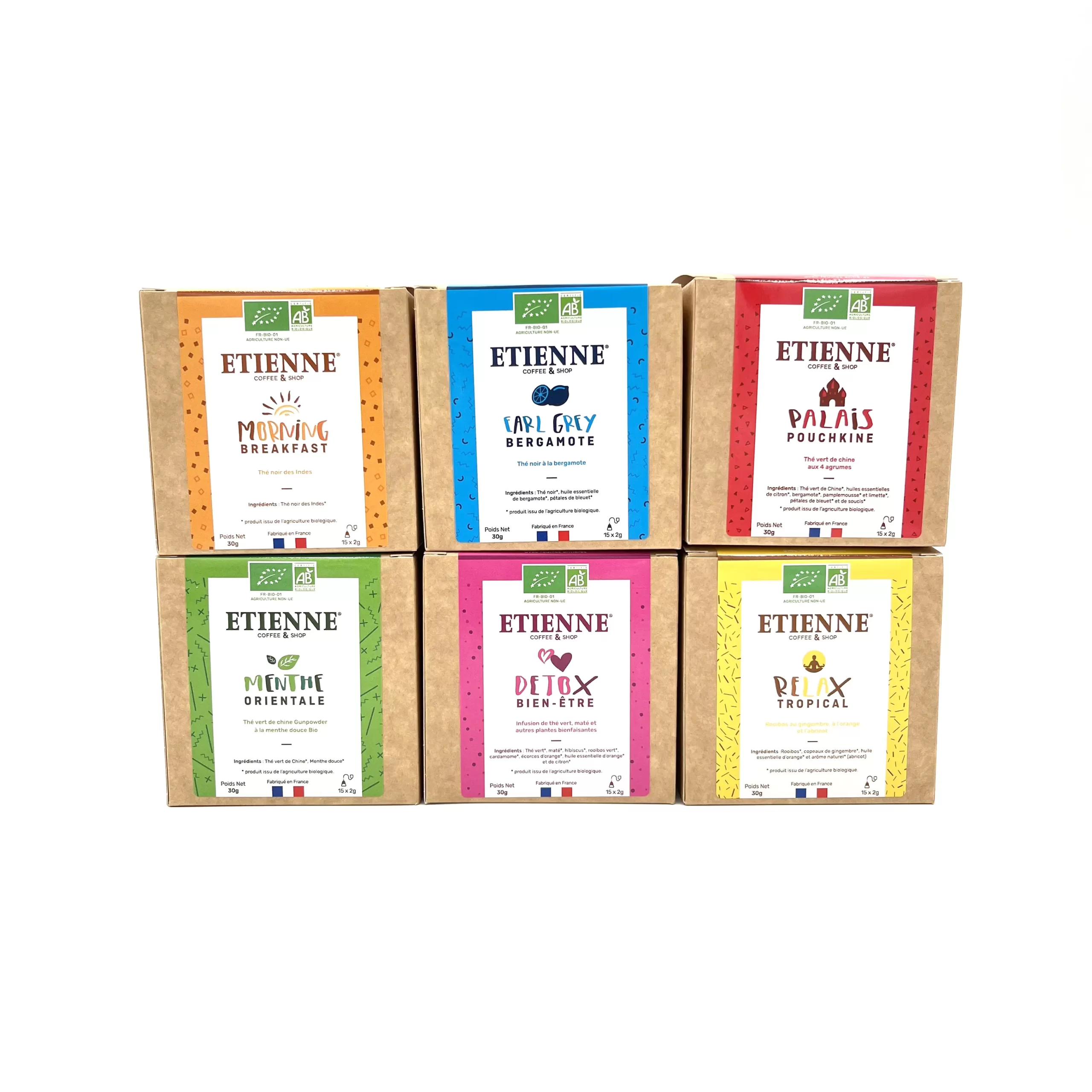 Boîtes de thés en sachet - ETIENNE Coffee & Shop