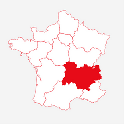 carte France Région Auvergne en avant - ETIENNE Coffee & Shop
