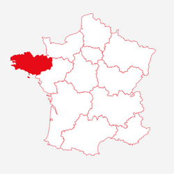 carte France Région Bretagne en avant - ETIENNE Coffee & Shop