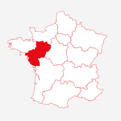 carte France Région Pays de la Loire en avant - ETIENNE Coffee & Shop