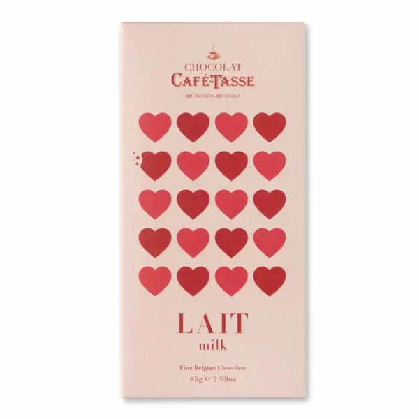 tablette chocolat lait love café tasse