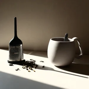 Alternative view of Infuseur à thé inox avec support en silicone