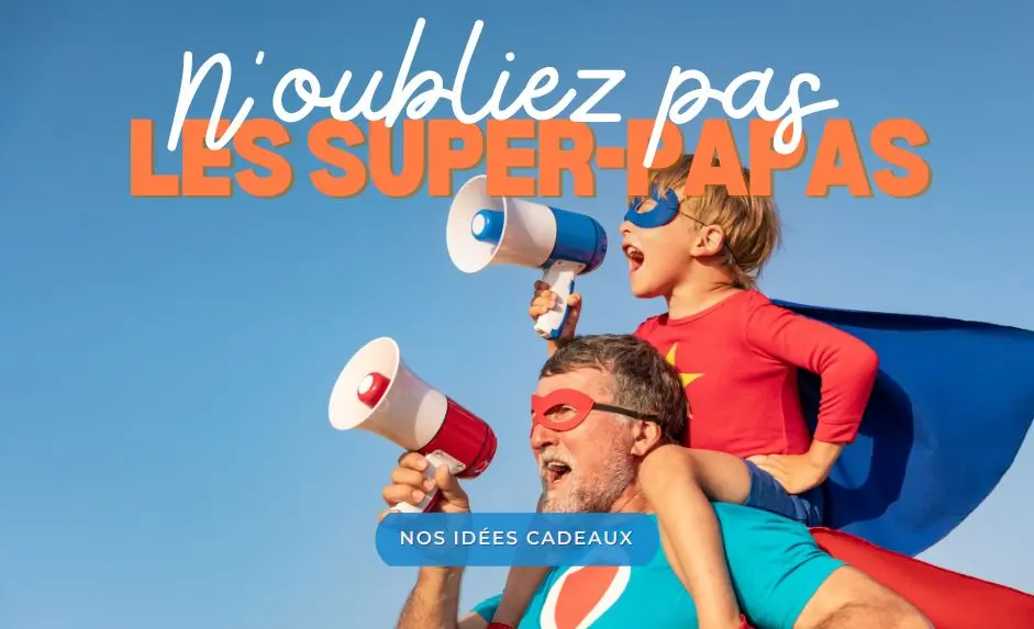 slider fête des pères idées cadeaux